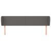 vidaXL Čelo postele so z&aacute;hybmi siv&eacute; 163x23x78/88 cm umel&aacute; koža