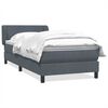 vidaXL Box Spring Posteľ s matracom Tmavosiv&aacute; 100x220 cm Zamat