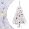 vidaXL Umel&yacute; vianočn&yacute; stromček Biela 68 x 68 x 120 cm PVC a kov