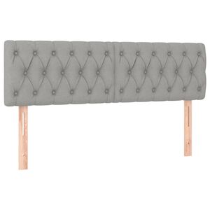 vidaXL Čel&aacute; postel&iacute; svetlosiv&eacute; 144x7x78/88 cm l&aacute;tkov&eacute;