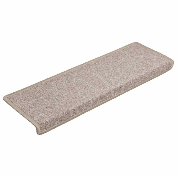 vidaXL Schodov&eacute; rohože 30 ks 65x21x4 cm taupe s obdĺžnikov&yacute;m okrajom
