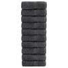 vidaXL Pr&eacute;miov&eacute; um&yacute;vacie utierky SOLUND 10 ks antracitov&eacute; 30x30 cm 600 g/m&sup2;
