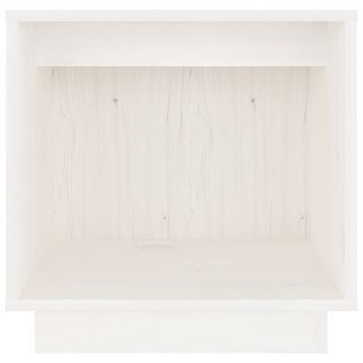 vidaXL Nočný stolík biely 40x30x40 cm masívne borovicové drevo
