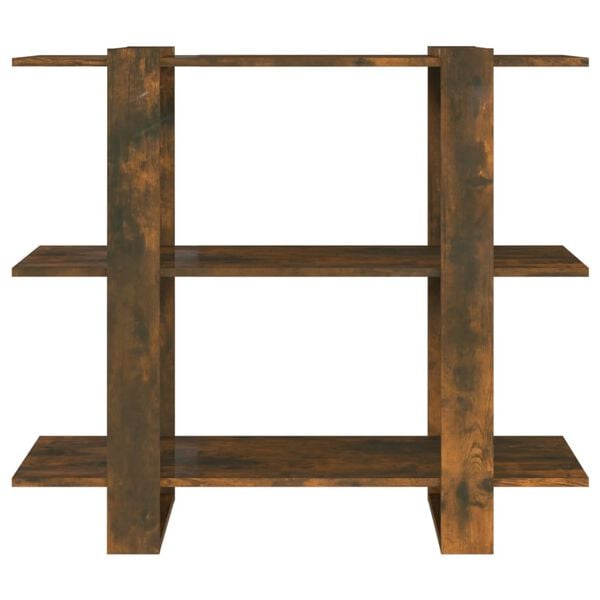 vidaXL Knižnica/deliaca stena tmavý dub 100x30x87 cm