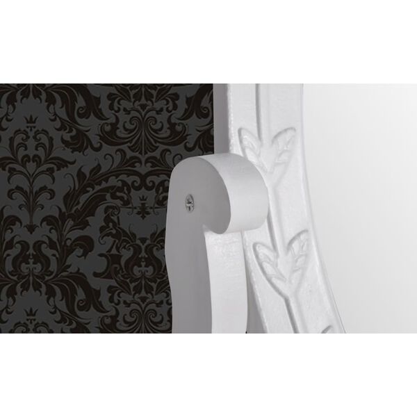 vidaXL Toaletn&yacute; stol&iacute;k s ov&aacute;lnym polohovateľn&yacute;m zrkadlom, MDF