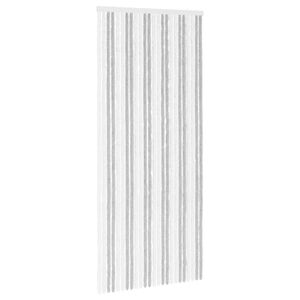 vidaXL Z&aacute;ves proti hmyzu z chenille Svetlo &scaron;ed&aacute; a biela 100 x 230 cm