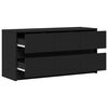vidaXL TV stolík s LED čierny 100x34x50 cm kompozitné drevo
