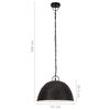 vidaXL Industri&aacute;lna vintage z&aacute;vesn&aacute; lampa 25W, čierna,okr&uacute;hla 41cm E27