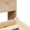 vidaXL Posteľ s knižnicou bez matraca 200x200 cm borovicov&yacute; mas&iacute;v