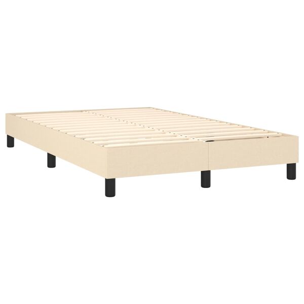vidaXL Boxspring posteľ s matracom kr&eacute;mov&yacute; 120x200 cm l&aacute;tka