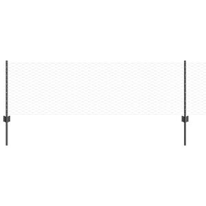 vidaXL Hexagon&aacute;lny plot s stĺpom 25 x 0,6 m PVC potiahnut&aacute; oceľ Siv&aacute;