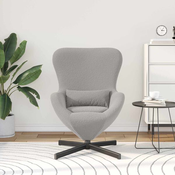 vidaXL Vaj&iacute;čkov&eacute; kreslo Svetlosiv&aacute; 63 x 73 x 90 cm l&aacute;tka