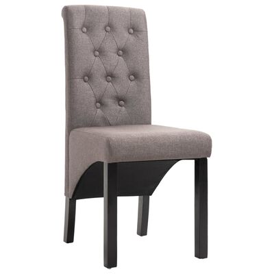 vidaXL Jedálenské stoličky 6 ks sivo-hnedé látkové