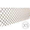 vidaXL Mriežkov&yacute; plot z vŕbov&eacute;ho pr&uacute;tia 5 ks 180x90 cm