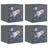 vidaXL skladacie &uacute;ložn&eacute; boxy 4 ks siv&aacute; 32x32x32 cm Netkan&aacute; text&iacute;lia