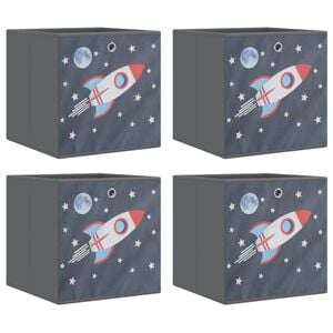 vidaXL skladacie &uacute;ložn&eacute; boxy 4 ks siv&aacute; 32x32x32 cm Netkan&aacute; text&iacute;lia