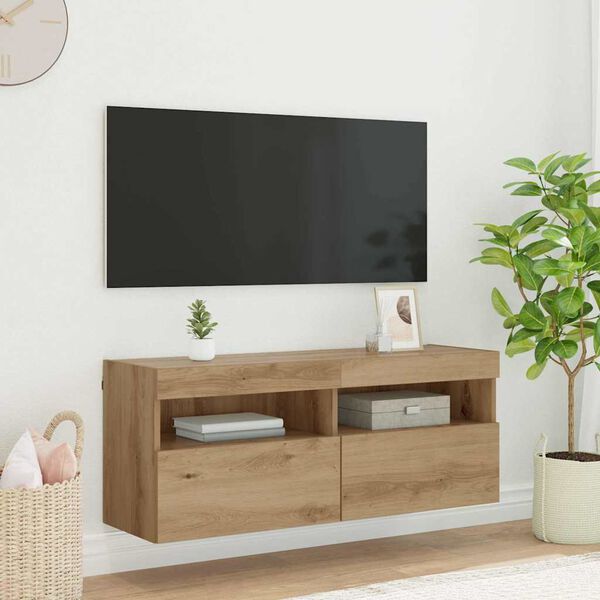 vidaXL TV n&aacute;stenn&aacute; skriňa N&aacute;stenn&yacute; Remeseln&yacute; dub 100 x 30 x 40 cm