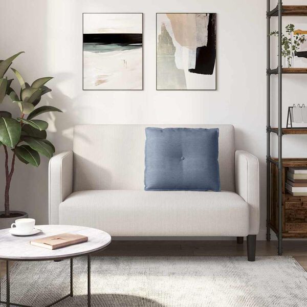 vidaXL Podu&scaron;ka na chrb&aacute;t Modr&aacute; 60 x 50 cm Kord&uacute;rov&aacute; tkanina