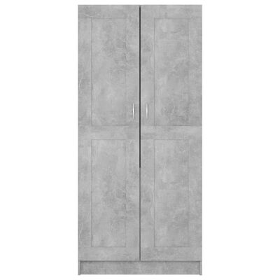 vidaXL Šatník, betónovo sivý 82,5x51,5x180 cm, kompozitné drevo