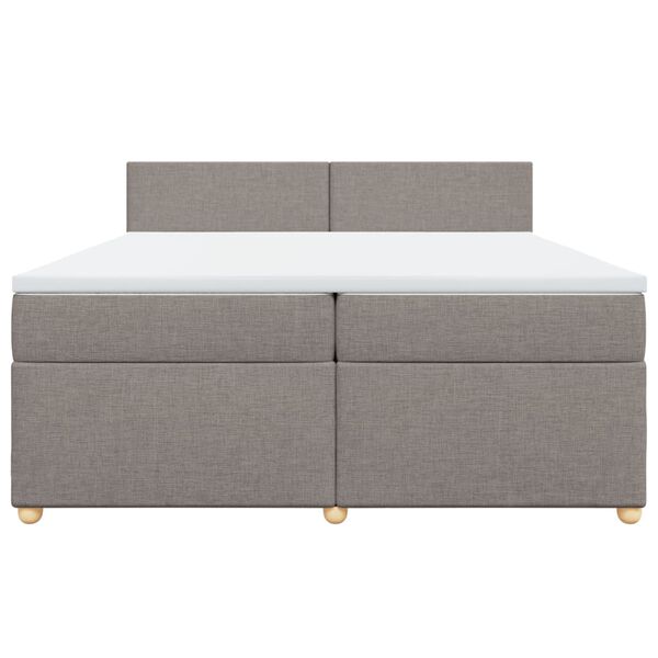 vidaXL Boxspring posteľ s matracom sivohnedý 200x200 cm látka