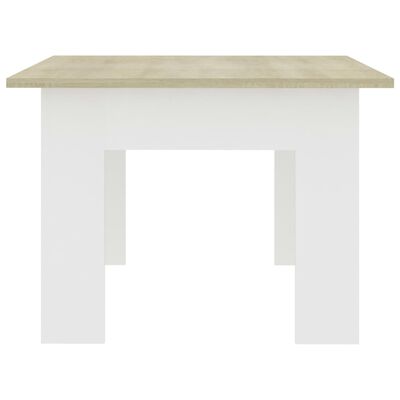 vidaXL Konferenčný stolík biely a dub sonoma 100x60x42 cm drevotrieska