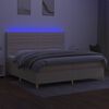 vidaXL Posteľ boxsping s matracom a LED kr&eacute;mov&aacute; 200x200 cm l&aacute;tka