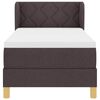 vidaXL Posteľ s pružinovým rámom Tmavohnedá 80 x 200 cm látka