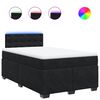 vidaXL Posteľn&yacute; r&aacute;m boxspring s matracom čierny 120x200 cm zamat