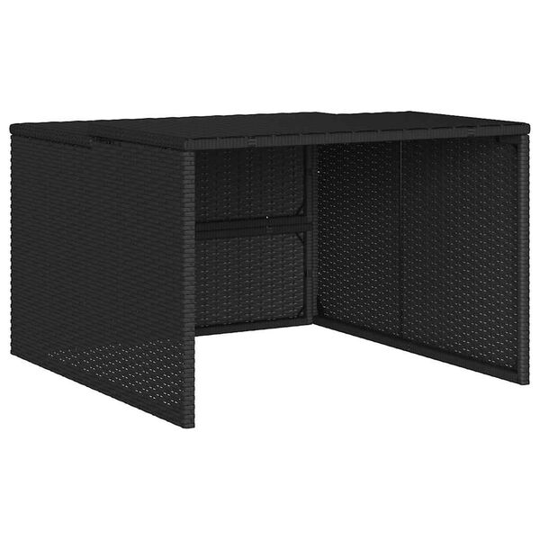 vidaXL Gar&aacute;ž na robotick&uacute; kosačku čierna 86x90x52/57 cm polyrattan