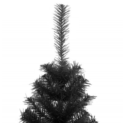vidaXL Umelý vianočný stromček so stojanom, čierny 150 cm, PVC