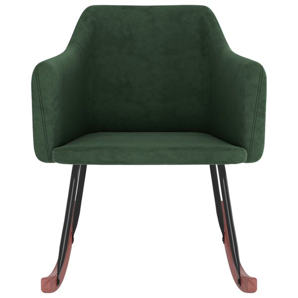 vidaXL Hojdacie kreslo tmavozelen&eacute; zamatov&eacute;