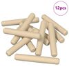 vidaXL Dreven&eacute; kol&iacute;ky 12 ks Hned&aacute; &Oslash; 8 x 50 mm Dreven&yacute; mas&iacute;v