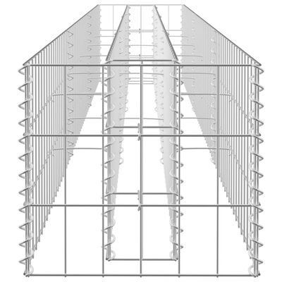 vidaXL Gabiónový vyvýšený záhon, pozinkovaná oceľ 270x30x30 cm