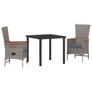 vidaXL Z&aacute;hradn&yacute; jed&aacute;lensk&yacute; set s vank&uacute;&scaron;om 5 pcs Siv&aacute;