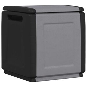 vidaXL Z&aacute;hradn&yacute; &uacute;ložn&yacute; box 54x53x57 cm 130 l &scaron;edo-čierny