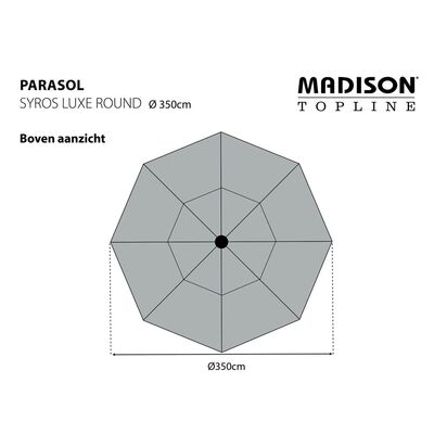 Madison Slnečník Syros Luxe 350 cm, okrúhly, svetlobéžový