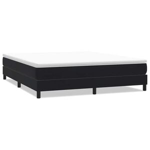 vidaXL Box Spring Posteľ bez matraca Čierna 180x220 cm Zamat