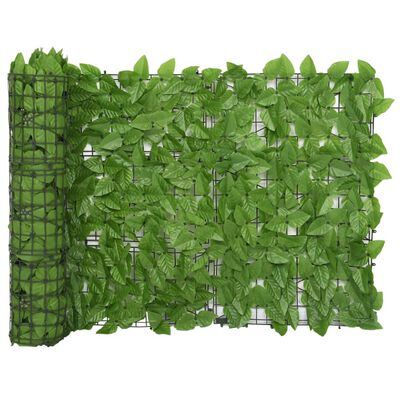 vidaXL Balkónová markíza so zelenými listami 600x75 cm
