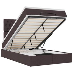 vidaXL Osmansk&aacute; posteľ s matracom tmavohned&aacute; 120x200 cm l&aacute;tka