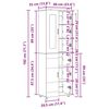 vidaXL Highboard FLORIN Sonoma dub 60 x 35 x 182 cm Kompozitn&eacute; drevo