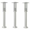 vidaXL Vonkaj&scaron;ie stojace lampy 3 ks strieborn&eacute; 60cm nehrdzavej&uacute;ca oceľ