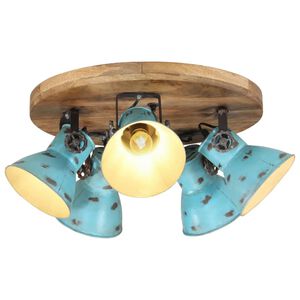 vidaXL Stropn&aacute; lampa 25 W &scaron;muhovan&aacute; modr&aacute; 50x50x25 cm E27