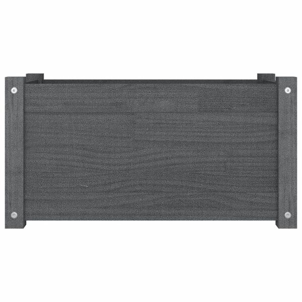 vidaXL Záhradné kvetináče 2 ks sivé 60x31x31 cm borovicový masív