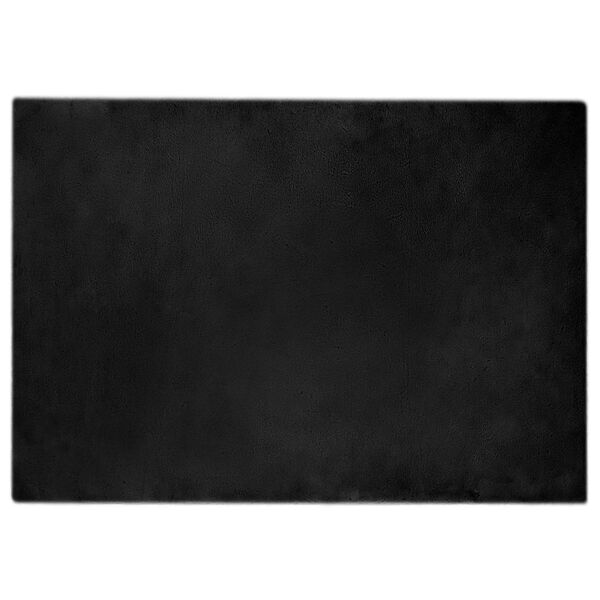 vidaXL Koberec z umelej kr&aacute;likovej kožu&scaron;iny Olite Čierna 140 x 200 cm