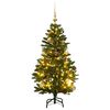 vidaXL Umel&yacute; v&yacute;klopn&yacute; vianočn&yacute; stromček 150 LED a sada g&uacute;ľ 120 cm