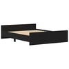 vidaXL Posteľný rám bez matraca čierny dub 160x200 cm kompozitné drevo