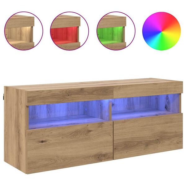 vidaXL TV n&aacute;stenn&aacute; skriňa N&aacute;stenn&yacute; Remeseln&yacute; dub 100 x 30 x 40 cm