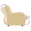 vidaXL 2-miestne sklápacie masážne kreslo+držiak na poháre, krémové