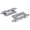 vidaXL Z&aacute;mok 2 ks Strieborn&aacute; 46 x 17 x 1,2 mm Oceľ