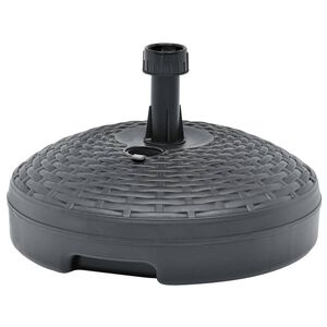 vidaXL Stojan na slnečn&iacute;k, n&aacute;plň piesok/voda 20 l,antracit,plast ratan